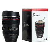 Camera Lens Mug with Stainless Steel Liner (Black)