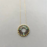 Peacock Pinwheel Necklace