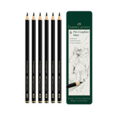 Pitt Graphite Matte Pencils For Drawing, Tin of 6