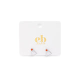 Shuttlecock Silver Stud Earrings