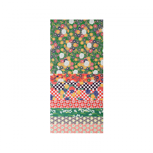 Folk Art Assortment: 16 sheets, washi paper, 8 designs, 5 7/8” 4304