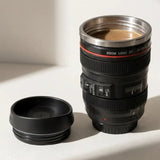 Camera Lens Mug with Stainless Steel Liner (Black)