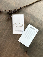 Silver Open Circle Drop hoops