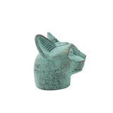 Bastet Cat Bust Statue Patina Small- 2.5" -Egyptian Goddess