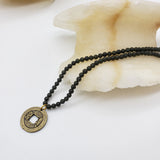 I Ching Necklace with Dark Jade