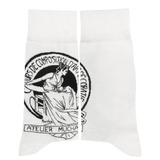 Course of Composition in Decorative Art Alphonse Mucha Socks