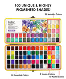 Set of 100 All-In-One Premium Watercolor