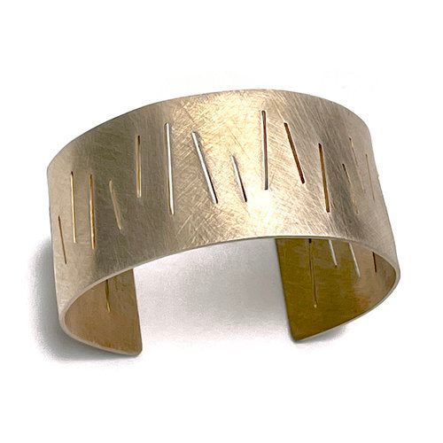 1" Random Lines Bracelet Bronze