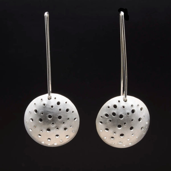 Juno Perforated Moon Earring