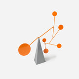 Standing Circles Mobile, Orange and Gray