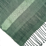 Brocade Shawl in Deep Green