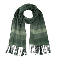 Brocade Shawl in Deep Green