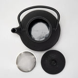 Black Hobnail Design 27oz Cast Iron Tea Pot