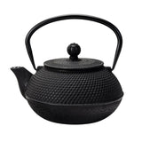 Black Hobnail Design 27oz Cast Iron Tea Pot