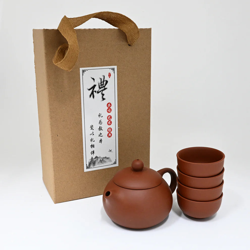 Light Zisha Clay Tea Set 7oz Tea Pot with 4 Cups – Nelson-Atkins Museum ...