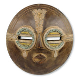 Tears of Joy Hand Crafted Authentic African Beaded Wood Mask from Ghana