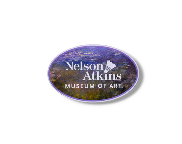 Water Lilies Car Magnet, White Nelson Logo