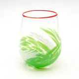 Green & Red Glass Cup