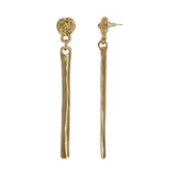 Classic Minimalist Bar 24k GP Dangle Earrings
