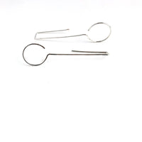 Silver Open Circle Drop hoops