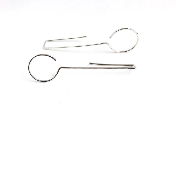 Silver Open Circle Drop hoops