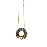 Peacock Pinwheel Necklace