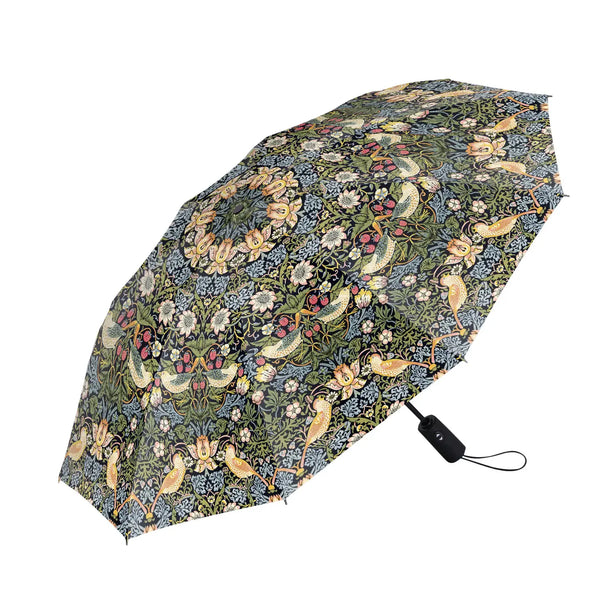 William Morris "Strawberry Thief" Folding Travel Umbrella