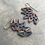 Wings Earrings: Desert Red