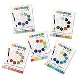 Mini Watercolor Paper Palettes with Mini Paintbrush