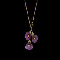 Petunia 16" Adj. 3-Flower Pendant