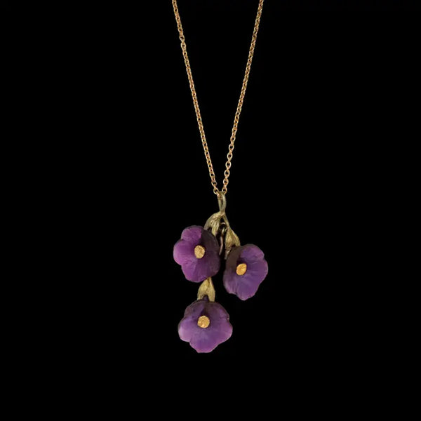 Petunia 16" Adj. 3-Flower Pendant