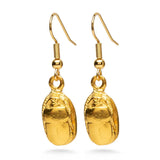 Egyptian Scarab Earrings - Mini - Gold