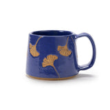 Dark Blue Ginkgo Mug