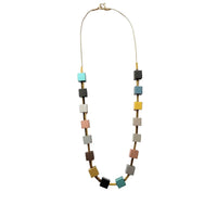 Aluminum Cube necklace GCU311FL- Frank Lloyd Wright mix