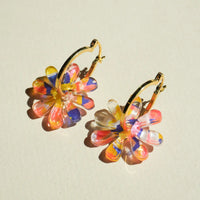 Flower Hoop Earrings