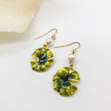Monet Water Lily Drop Earrings