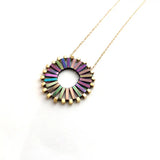 Peacock Pinwheel Necklace