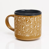 Hieroglyphics Hand Carved 15oz Ceramic Mug
