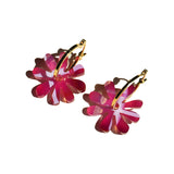 Flower Hoop Earrings