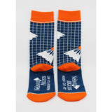 Grid Shuttlecock Pattern Sock
