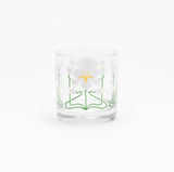 White Iris Rocks Glass