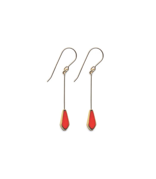 Red Petal Earrings