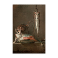 Still Life with Cat and Fish Postcard
