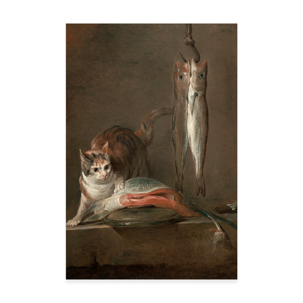 Still Life with Cat and Fish Postcard