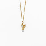 Shuttlecock Necklace with Pearl