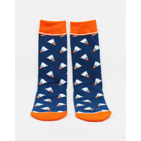 Shuttlecock Repeat Pattern Socks