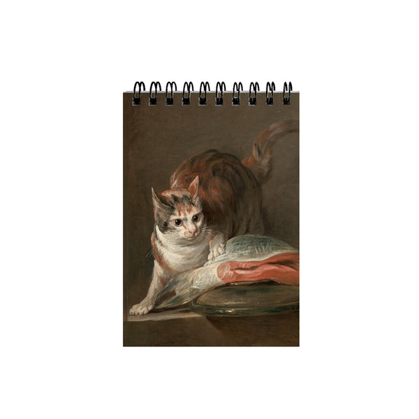 Still Life with Cat and Fish Mini Spiral Notebook