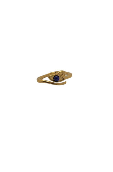 Eye of Horus Ring, Antiqued gold