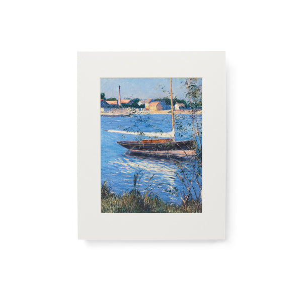 Boat Moored On The Seine Print